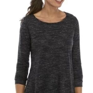 Joe Fresh Grey Long Sleeve Active Wear Top Size M